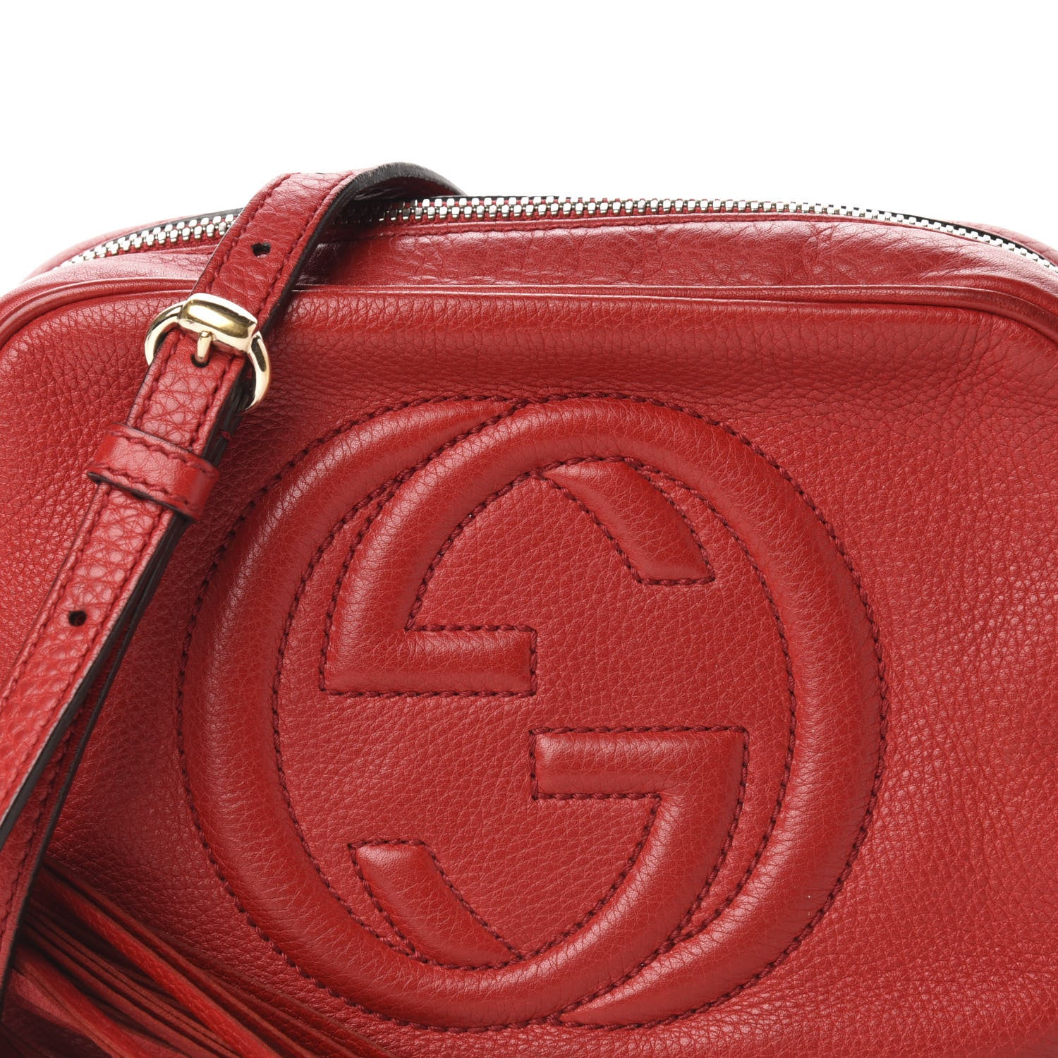 Gucci Pebbled Calfskin Small Soho Disco Bag Tabasco Red 16 of 16