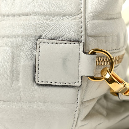 Fendi Nappa FF 1974 Embossed Small Boston White 16 of 19