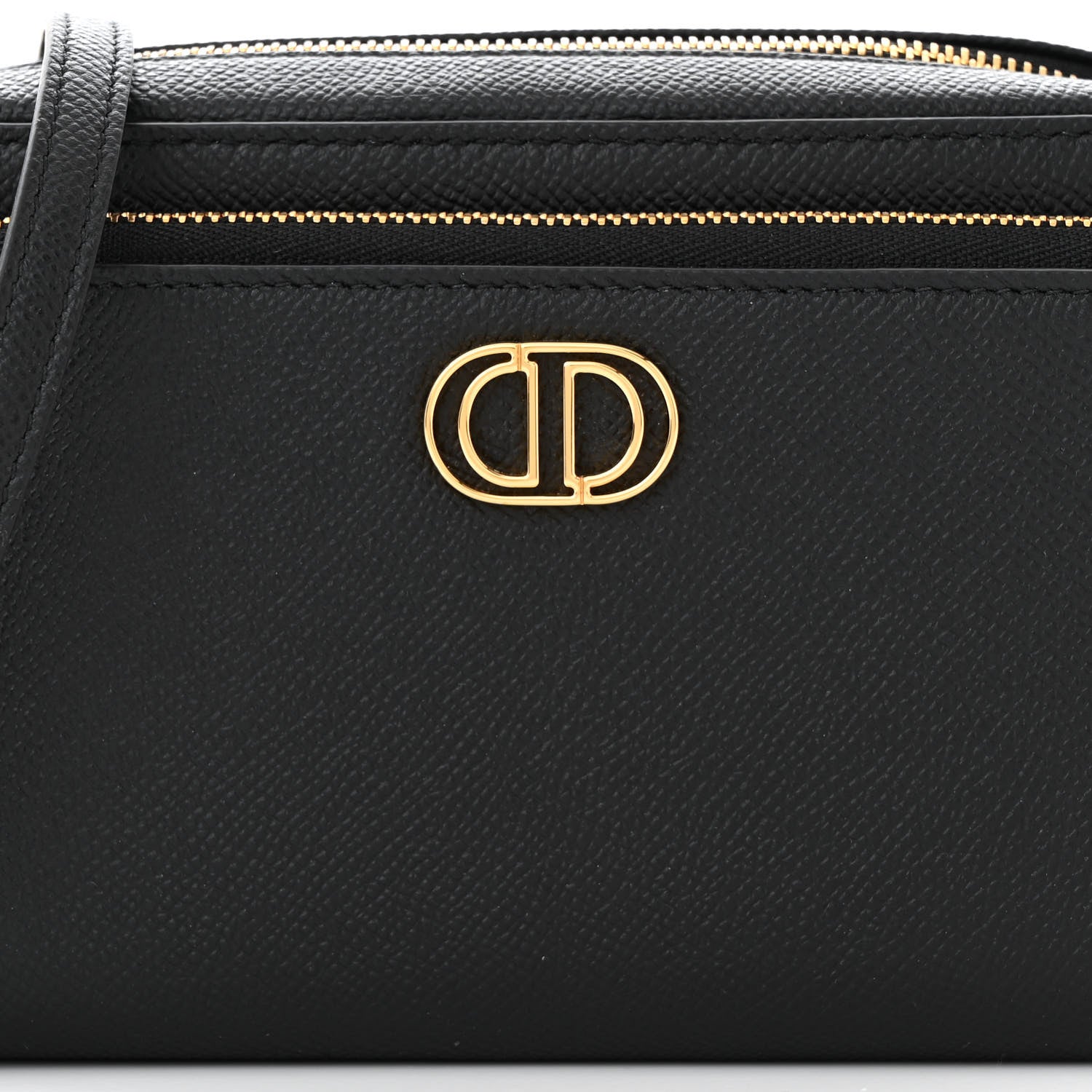 Christian Dior Grained Calfskin Caro Double Pouch Black 7 of 10