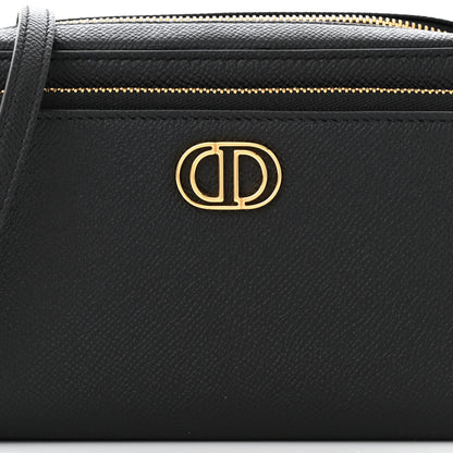 Christian Dior Grained Calfskin Caro Double Pouch Black 7 of 10