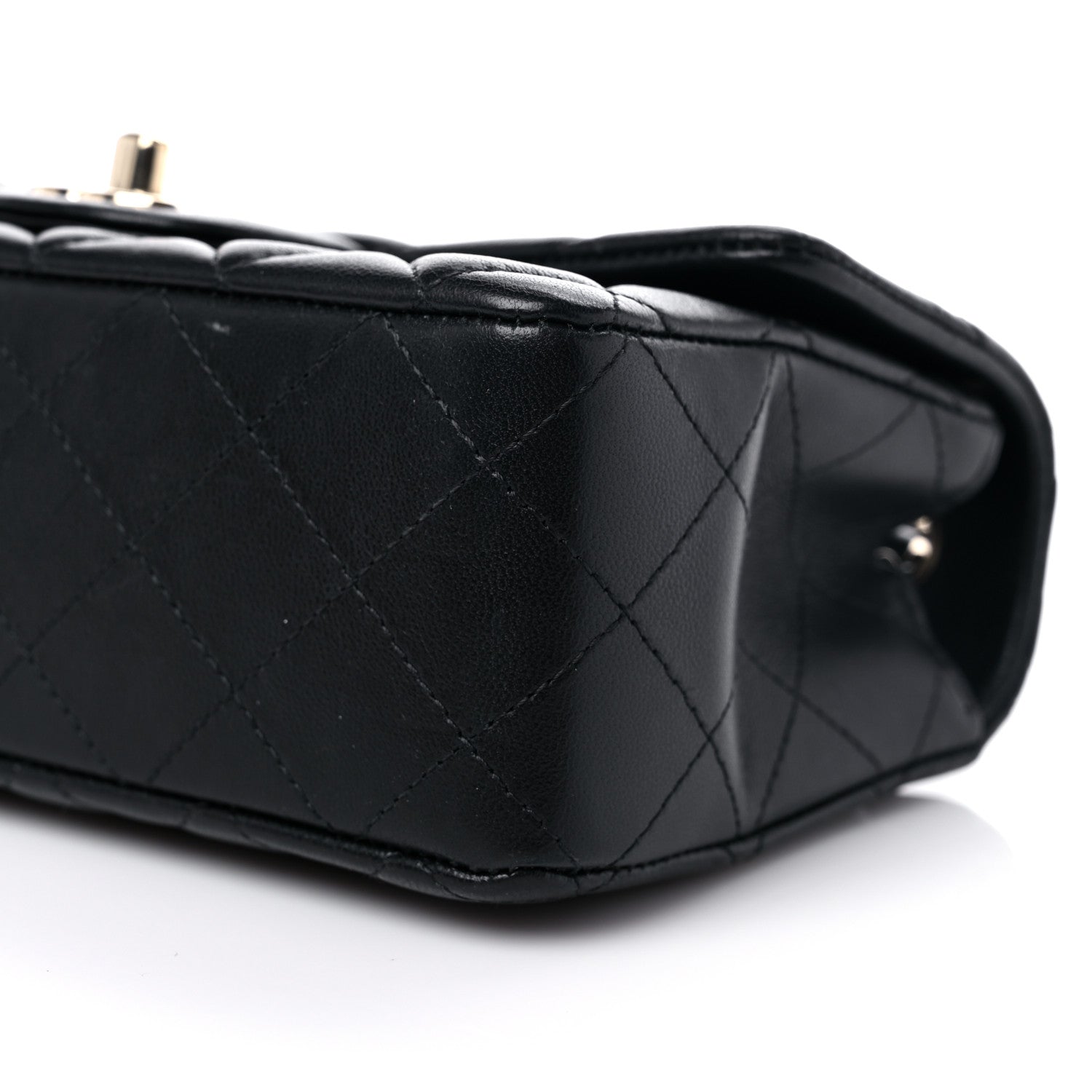 Chanel Lambskin Quilted Mini Rectangular Flap Black 9 of 12