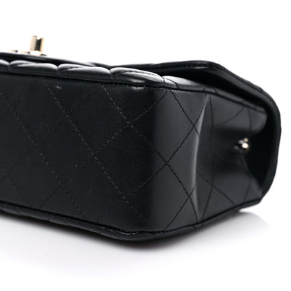 Chanel Lambskin Quilted Mini Rectangular Flap Black 9 of 12