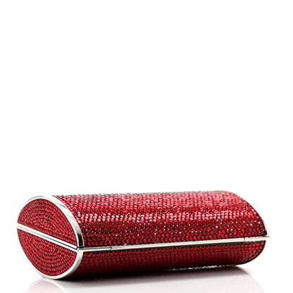 Judith Leiber Swarovski Crystal Minaudiere Clutch Red 4 of 13