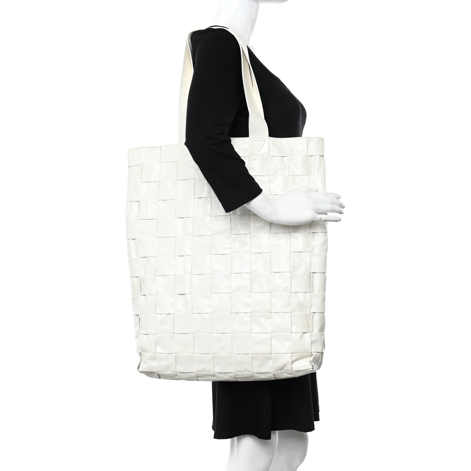 Bottega Veneta Calfskin Maxi Intrecciato Cassette Tote White 2 of 15