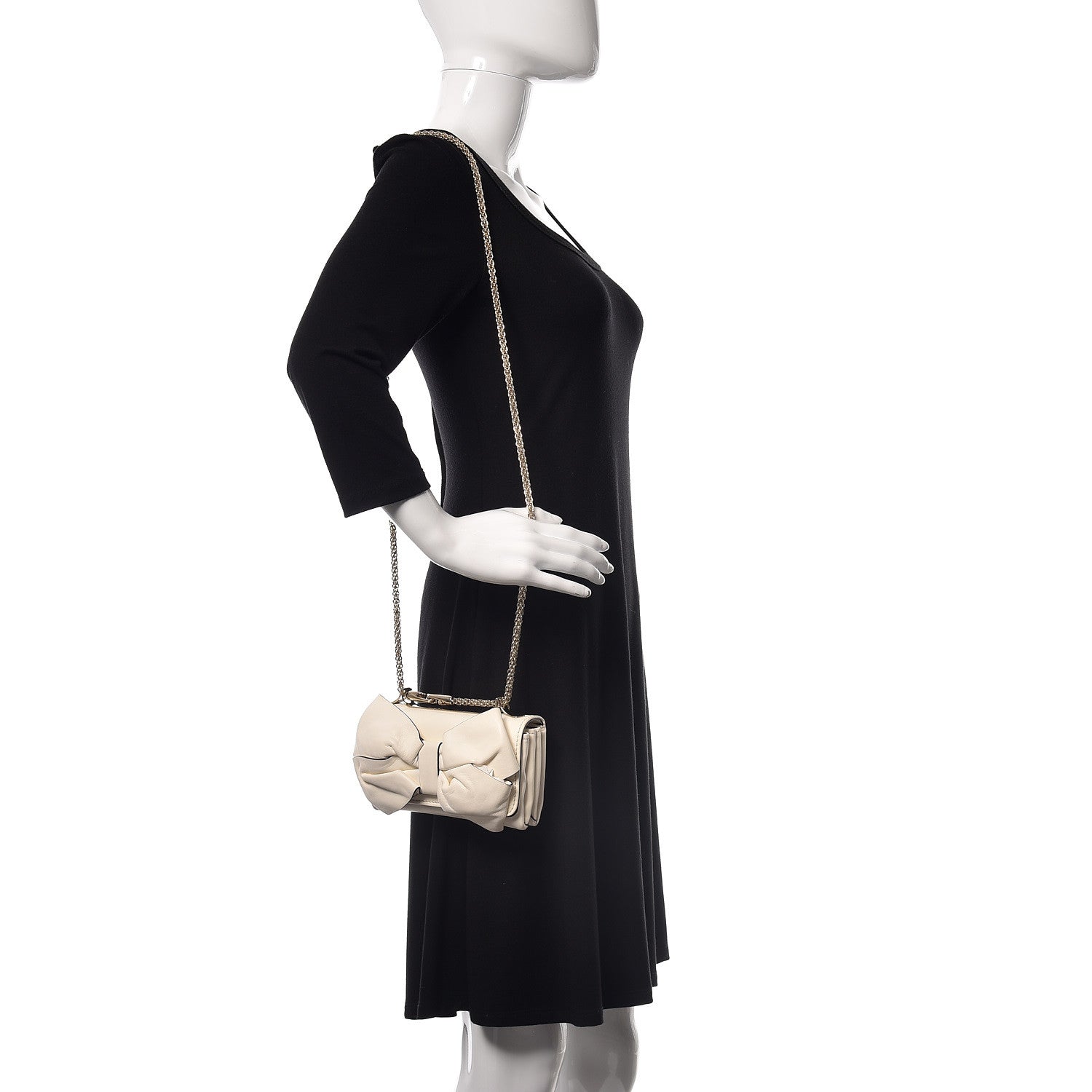 Valentino Garavani Nappa Bow Flap Shoulder Bag White 2 of 8