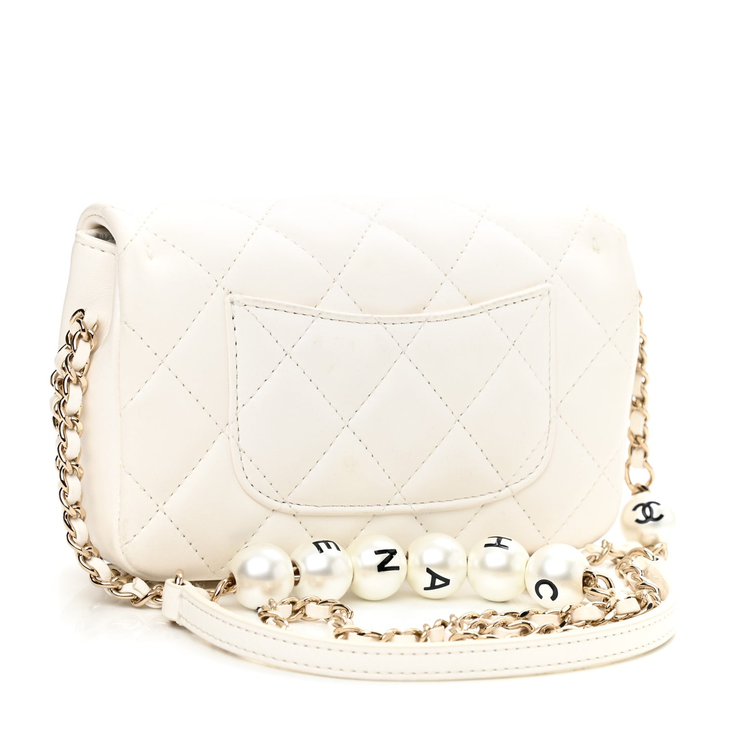 Lambskin Quilted Mini My Precious Flap White
