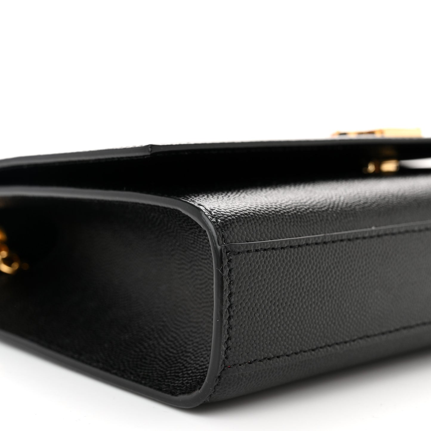 SAINT LAURENT Grain De Poudre Medium Classic Monogram Kate Satchel Black