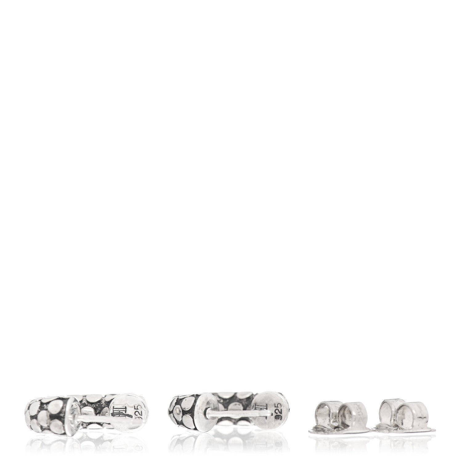 John Hardy Sterling Silver Dot Hoop Earrings 3 of 4