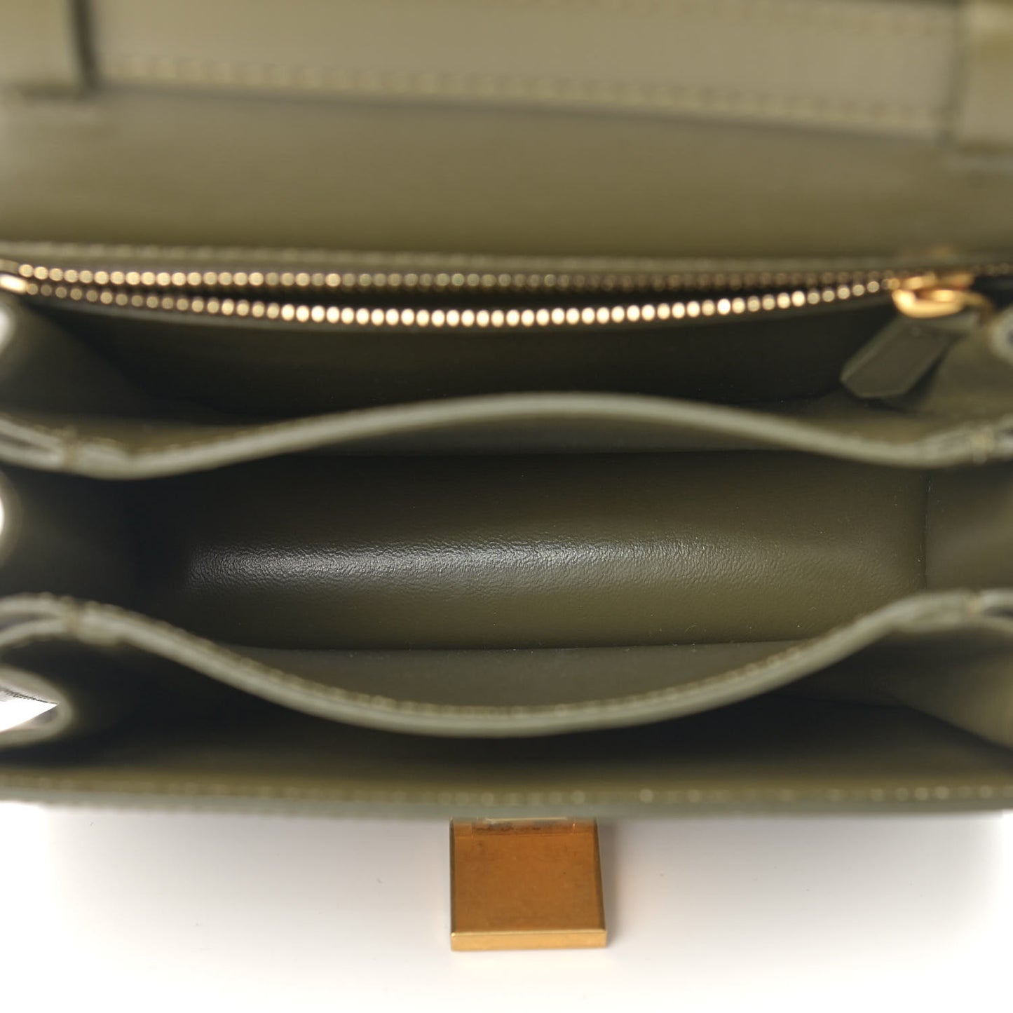 Box Calfskin Small Classic Box Flap Bag Army Green