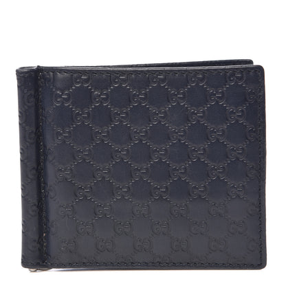 Gucci Microguccissima Bi-Fold Wallet Navy Blue 1 of 9