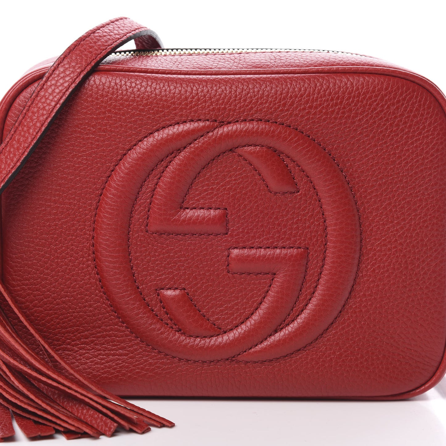 Pebbled Calfskin Small Soho Disco Bag Tabasco Red