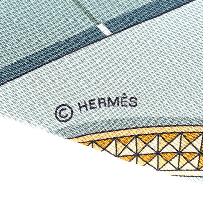 Hermes Silk Grand Apparat Twilly Argile Clair Orange Jaune 4 of 4