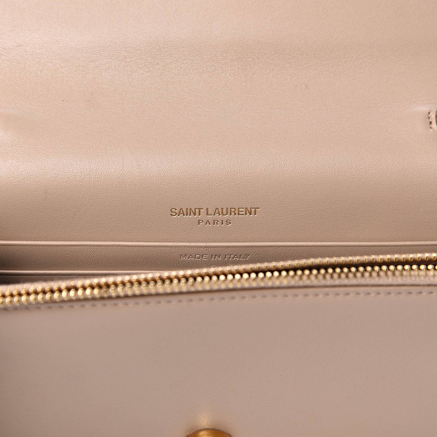Smooth Calfskin Classic Monogram Kate Tassel Chain Wallet Nude Powder