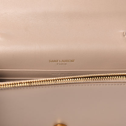 Saint Laurent Smooth Calfskin Classic Monogram Kate Tassel Chain Wallet Nude Powder 5 of 10