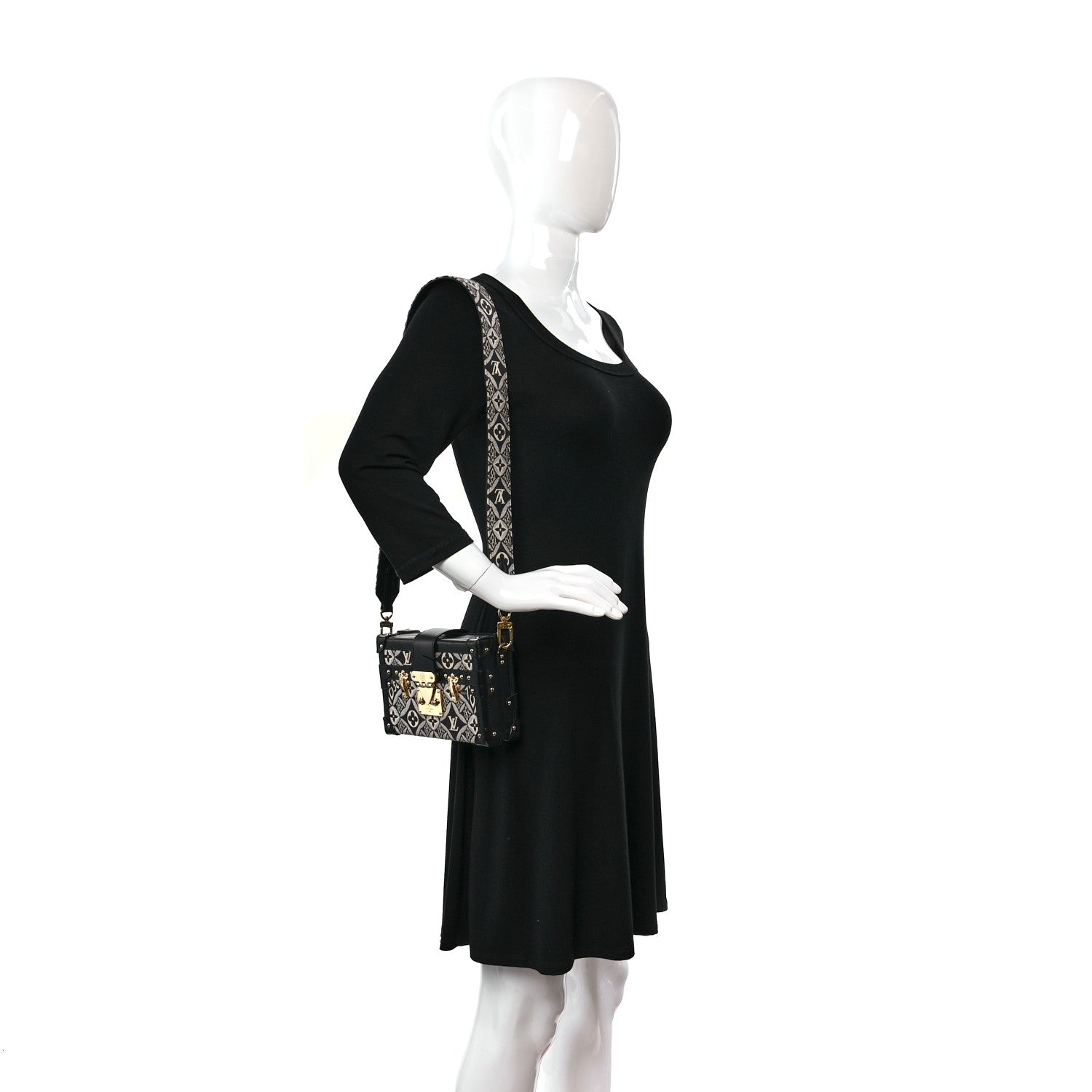 Louis Vuitton Jacquard Since 1854 Petite Malle Grey 2 of 13