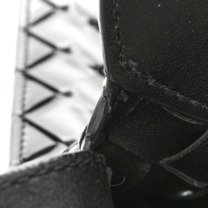 Bottega Veneta Patent Intrecciato Shoulder Bag Black 10 of 12