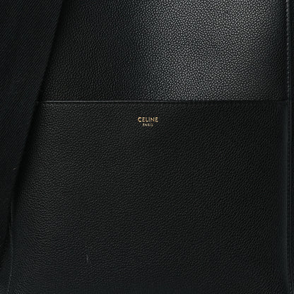 Celine Soft Grained Calfskin Sangle Bucket Bag Black 7 of 11