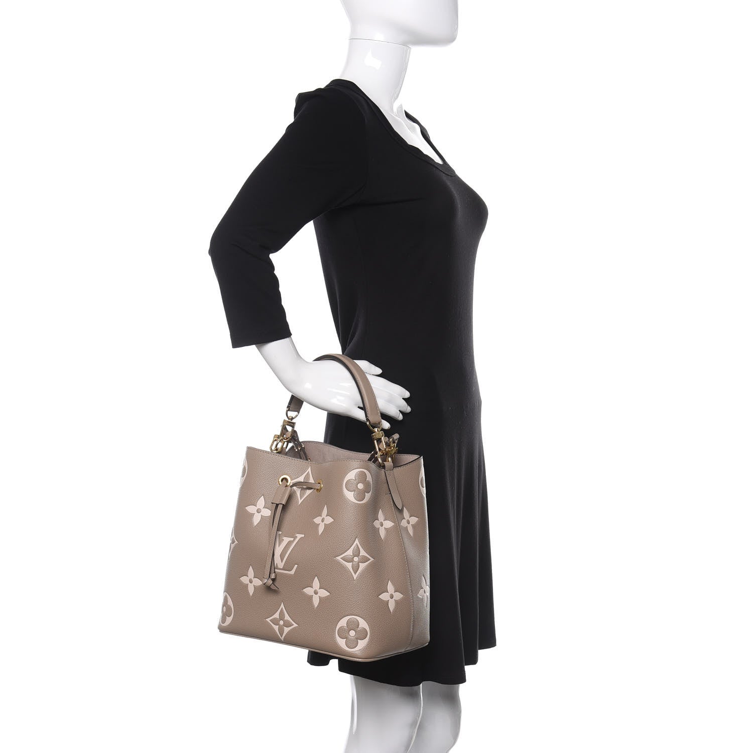Louis Vuitton Empreinte Monogram Giant Neonoe MM Tourterelle Creme 3 of 14
