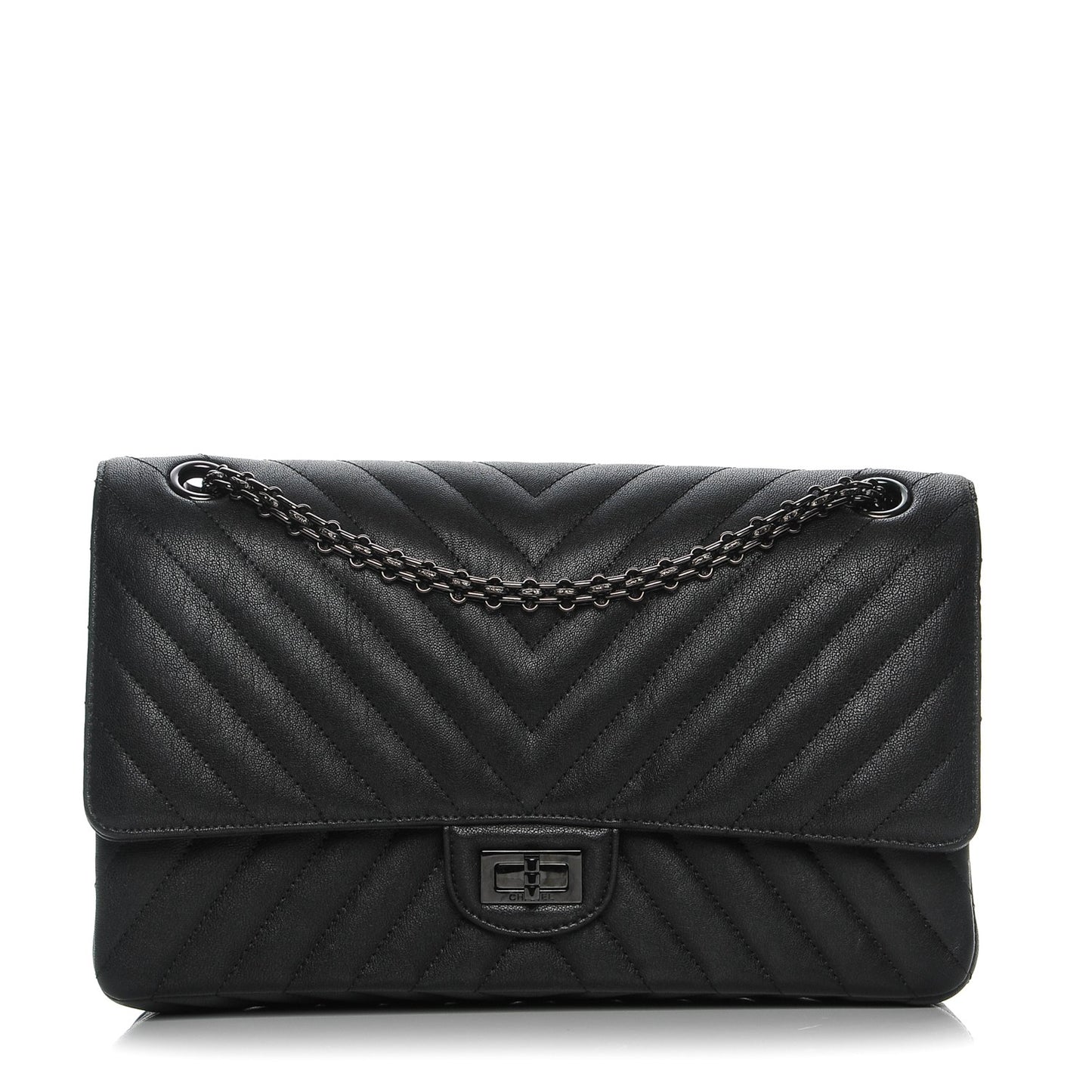 Sheepskin Chevron Quilted 2.55 Reissue 226 Flap So Black