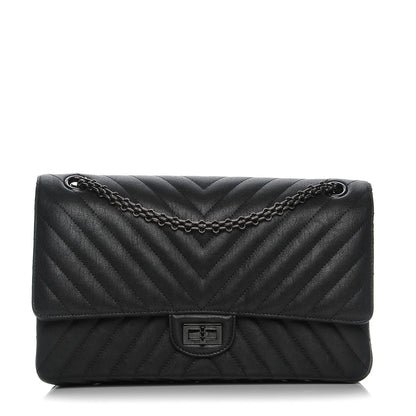 Chanel Sheepskin Chevron Quilted 2.55 Reissue 226 Flap So Black 1 of 8