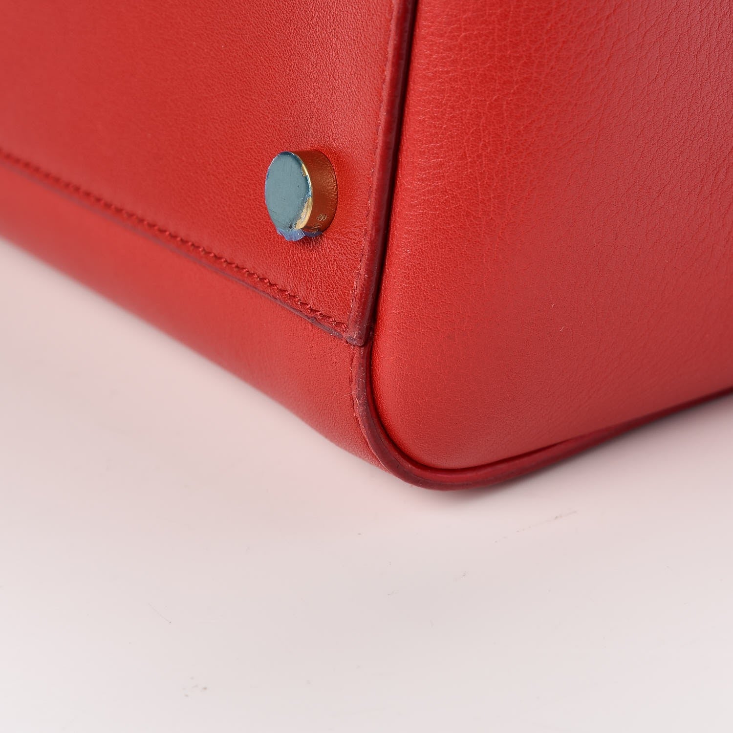 Saint Laurent Calfskin Medium Moujik Top Handle Bag Lipstick Red 16 of 18