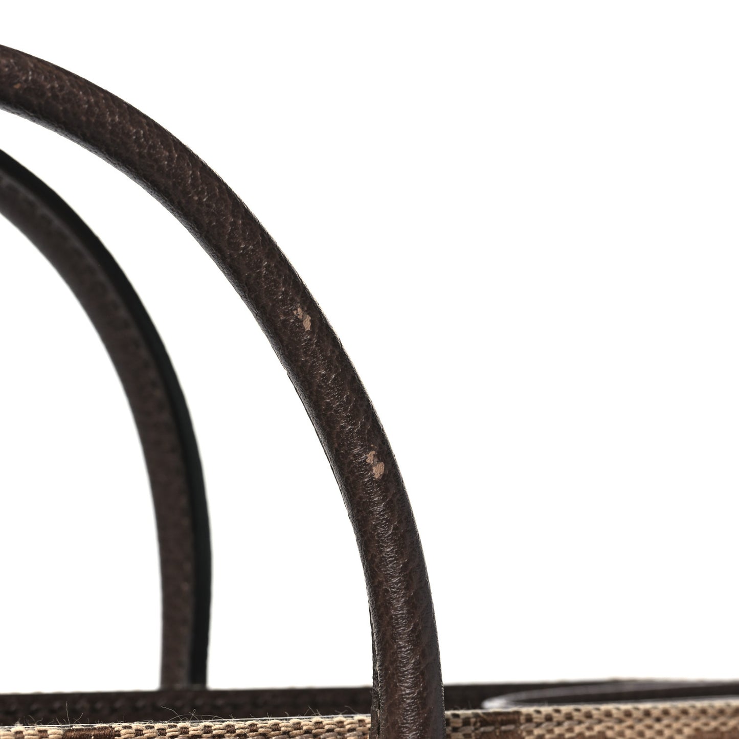Monogram Jumbo GG Textured Dollar Calfskin Web Tote Bag Camel Ebony New Acero