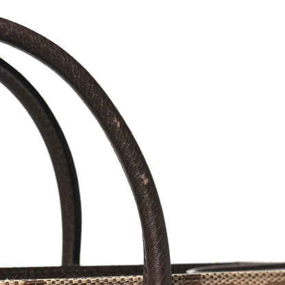 Gucci Monogram Jumbo GG Textured Dollar Calfskin Web Tote Bag Camel Ebony New Acero 11 of 11