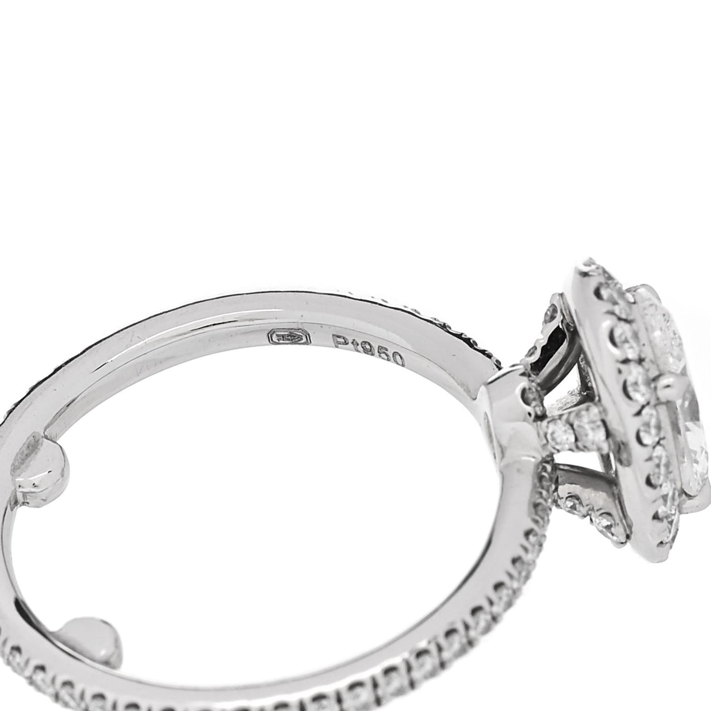 Platinum Diamond 1.01ct The One Oval Shaped Micropave Engagement Ring 49 4.75