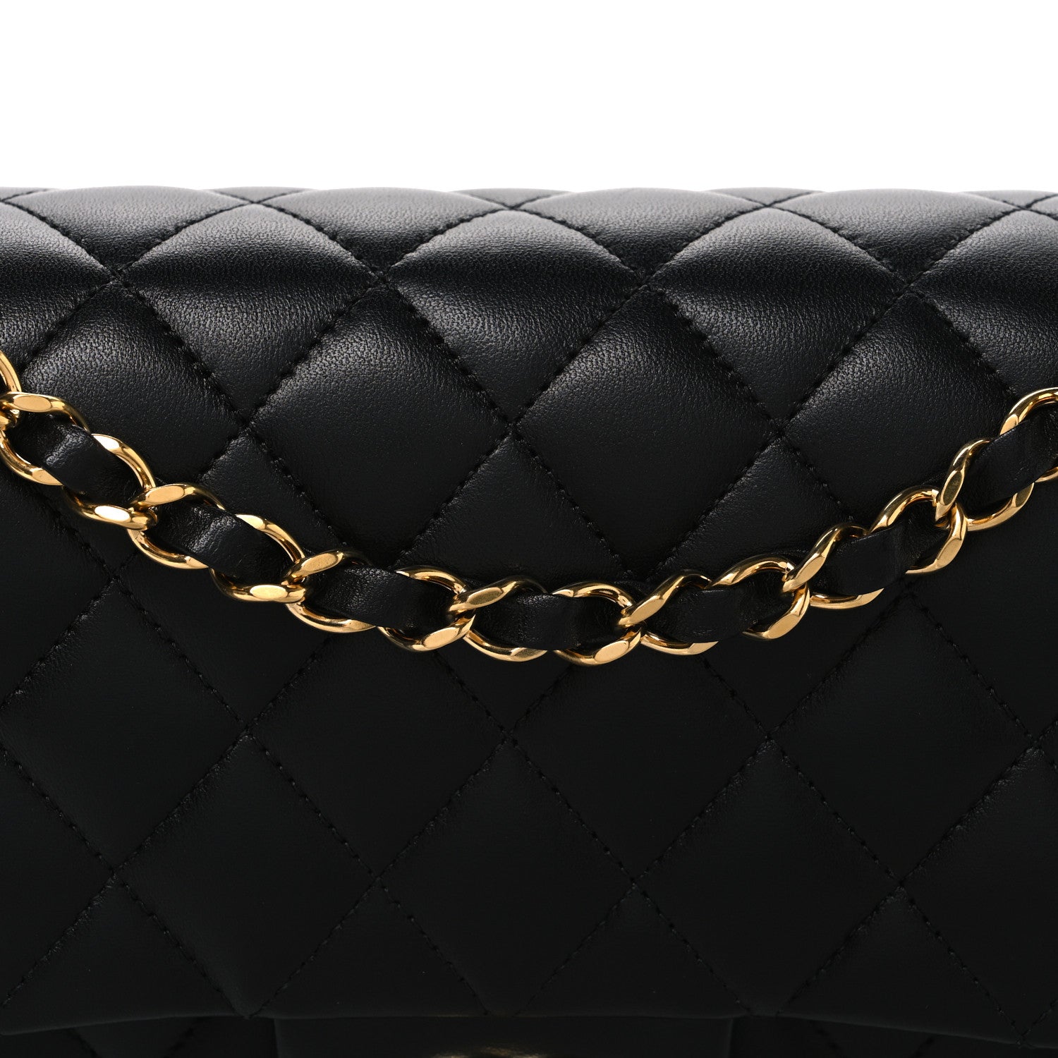 Chanel Lambskin Quilted Medium Double Flap Black 7 of 10