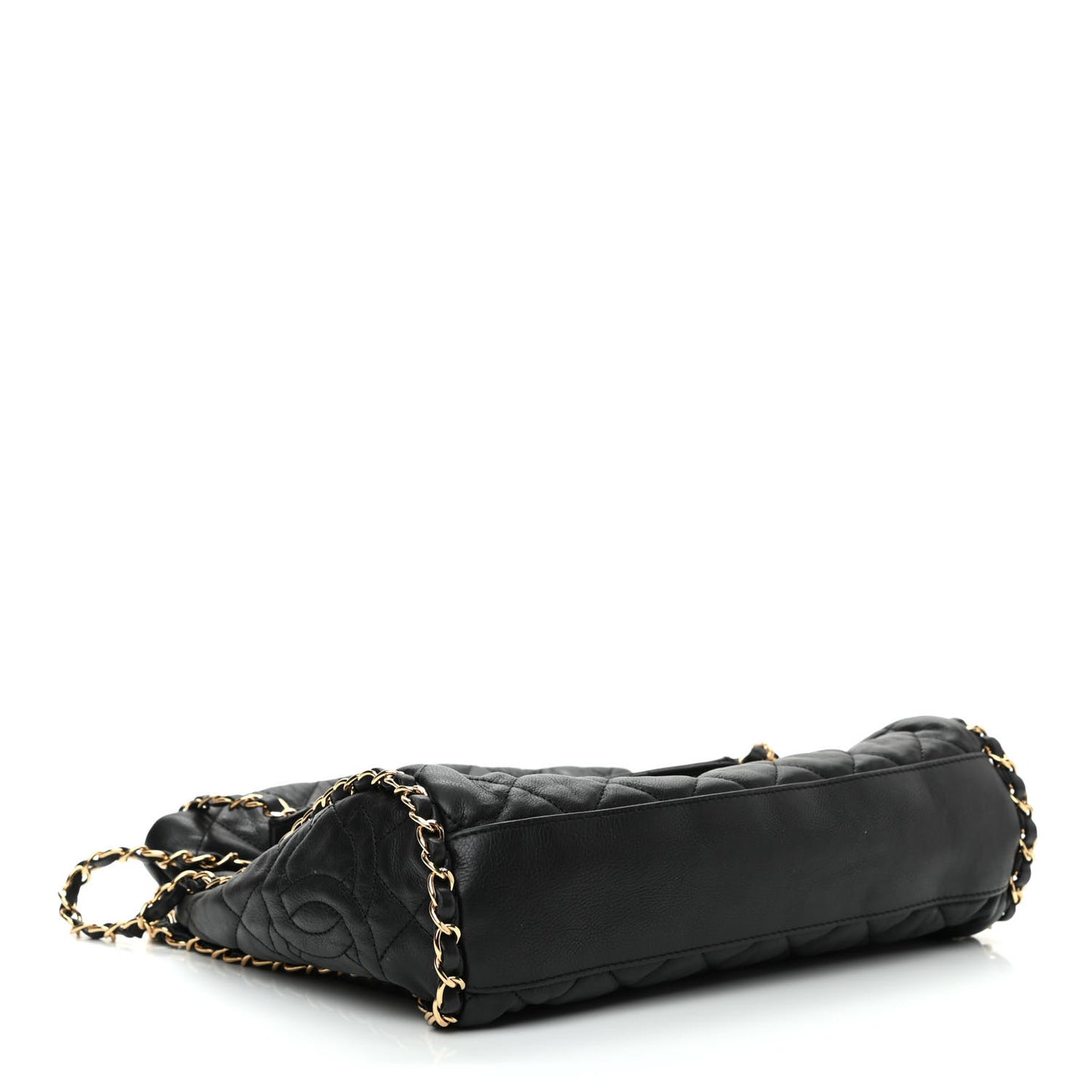 Calfskin Quilted Medium Chain Me Hobo Black