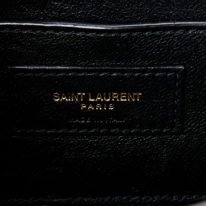 Saint Laurent Box Calfskin Monogram Medium Solferino Satchel Rouge Opyum 7 of 11