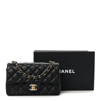 Chanel Lambskin Quilted Mini Rectangular Flap Black 12 of 12