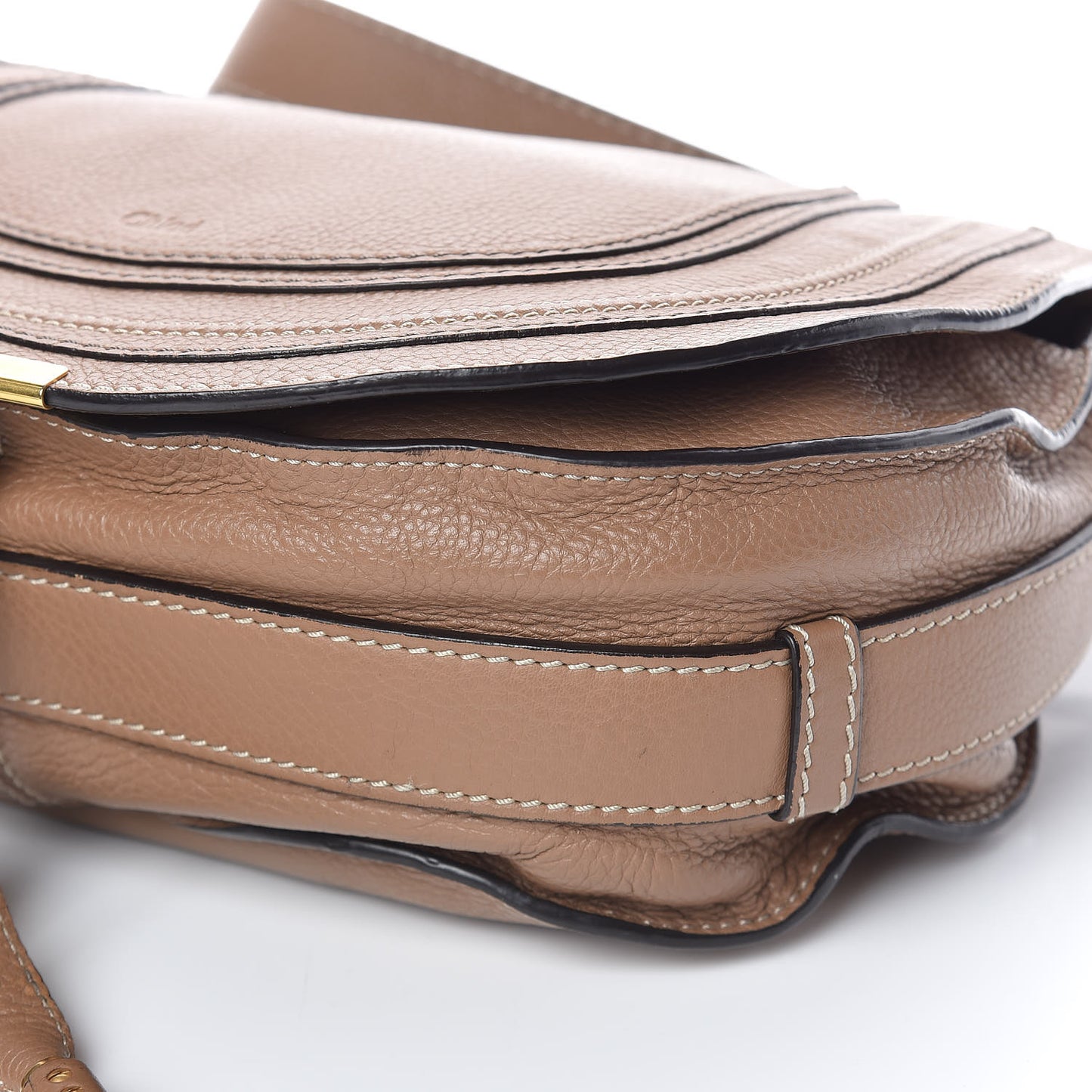 Calfskin Medium Marcie Round Crossbody Bag Nut