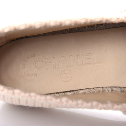 Chanel Knitted Wool Lambskin Chain CC Espadrilles 36 Beige Black 8 of 11