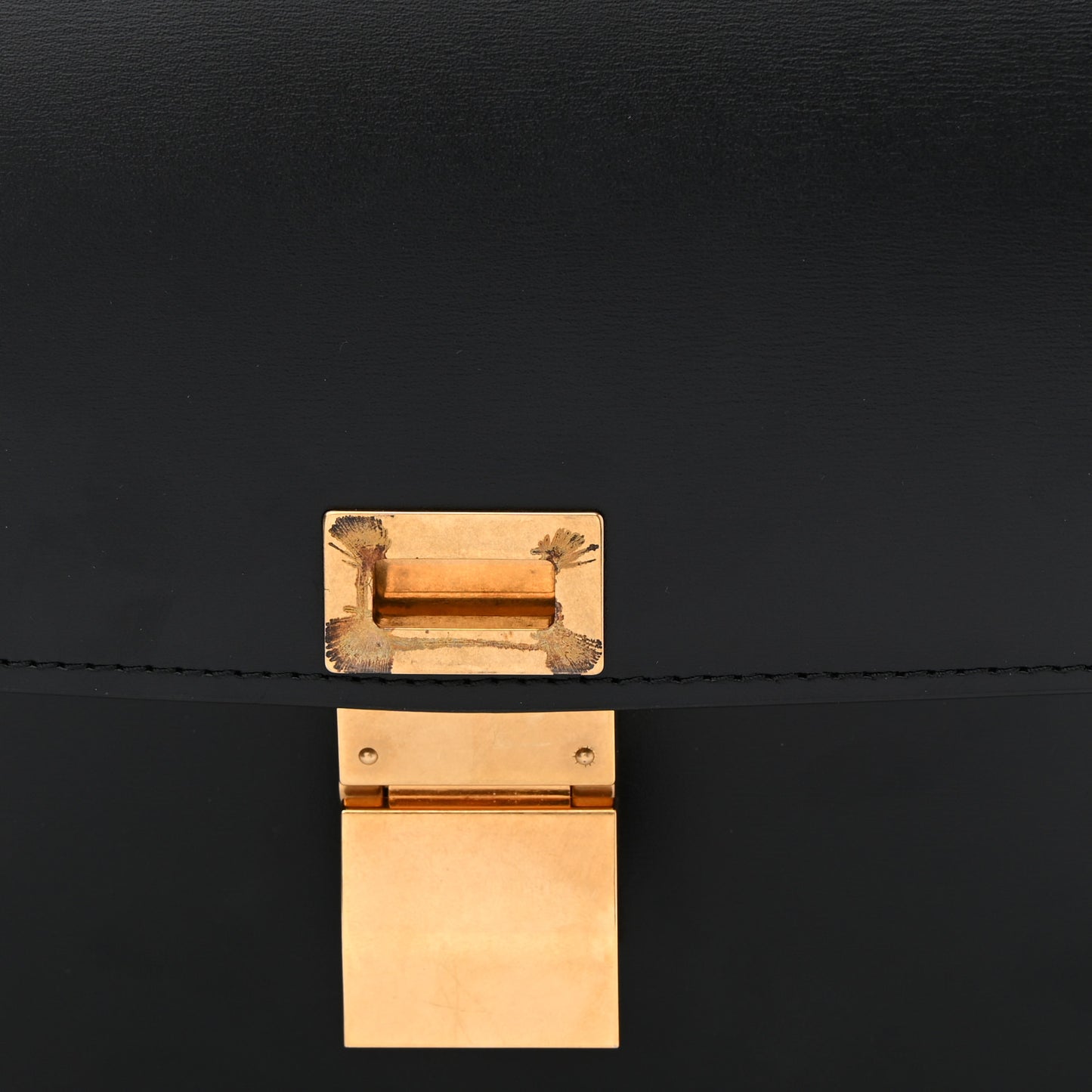 Box Calfskin Medium Classic Box Flap Bag Black