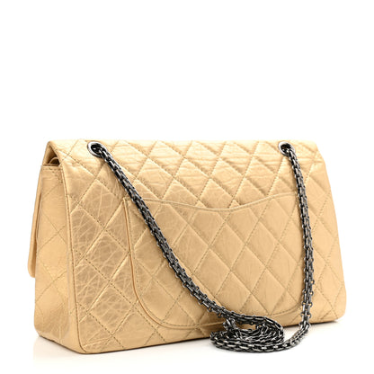 Chanel Metallic Aged Calfskin Quilted 2.55 Reissue 227 Flap Gold 2 of 10