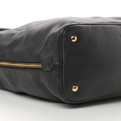 Prada Vitello Daino Side Zip Tote Black 10 of 12