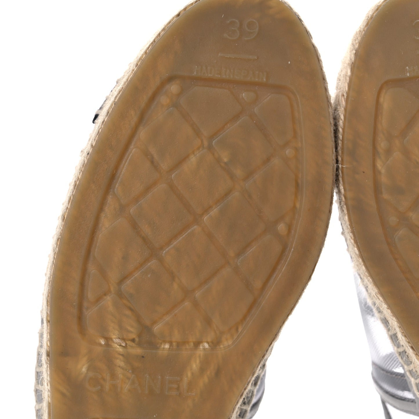 Mesh Grosgrain CC Espadrilles 39 Grey