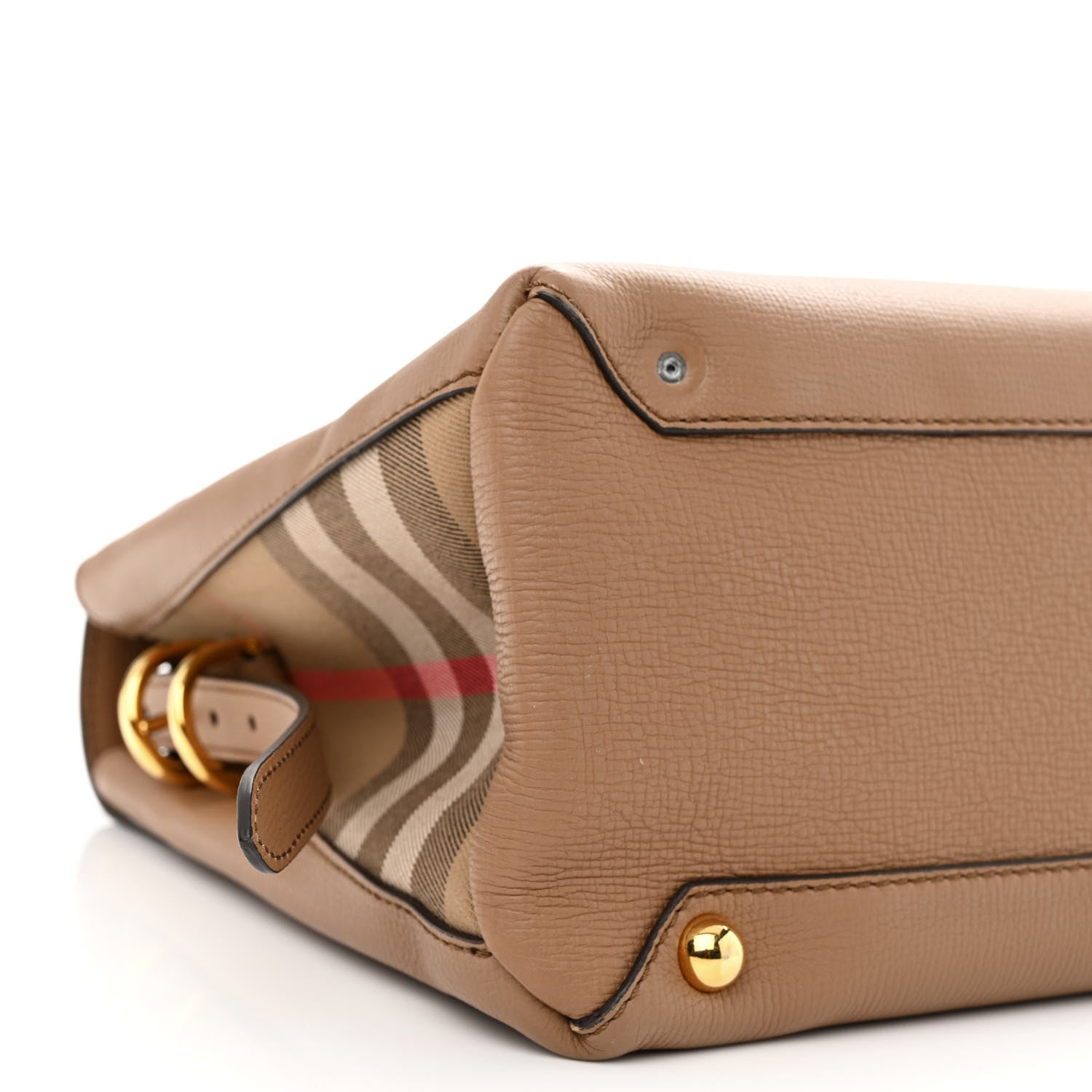 Burberry Derby Calfskin House Check Medium Camberley Dark Sand 10 of 12