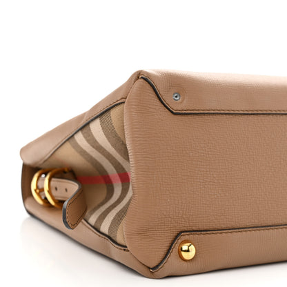 Burberry Derby Calfskin House Check Medium Camberley Dark Sand 10 of 12