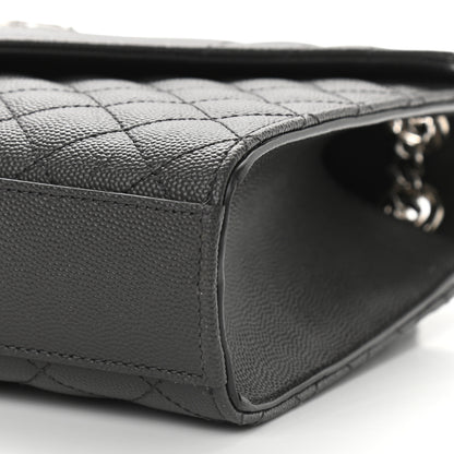 Saint Laurent Grain De Poudre Textured Mixed Matelasse Triquilt Medium Monogram Asphalt 7 of 7