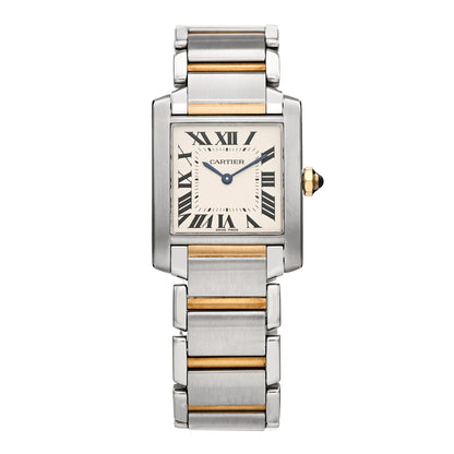 Cartier Stainless Steel 18K Yellow Gold 25mm Tank Francaise Quartz Watch 1 of 5
