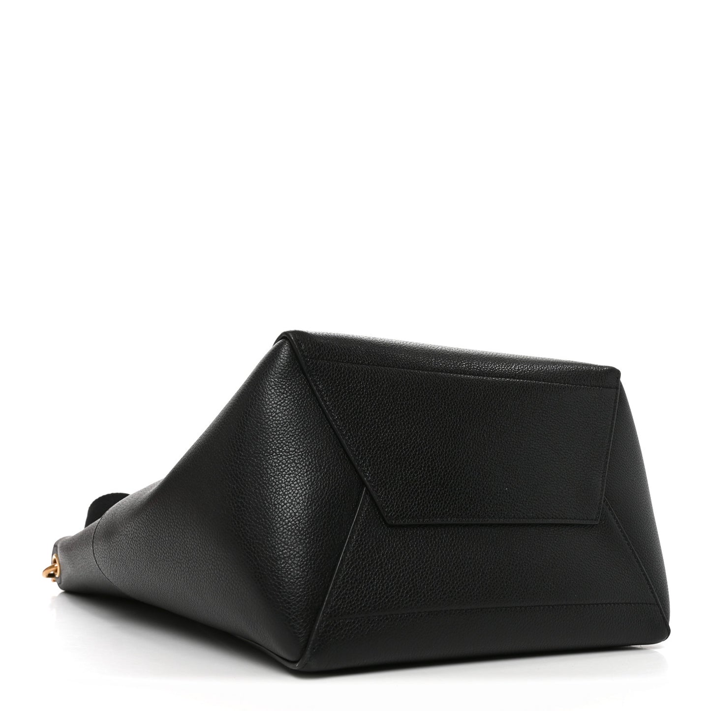 Soft Grained Calfskin Sangle Bucket Bag Black