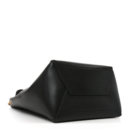 Celine Soft Grained Calfskin Sangle Bucket Bag Black 4 of 9