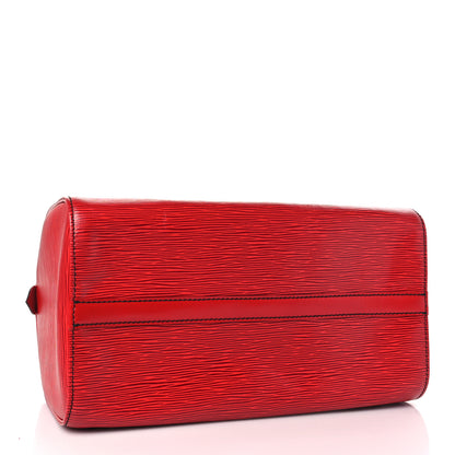 Louis Vuitton Epi Speedy 30 Castillan Red 4 of 10