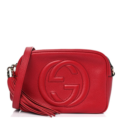 Gucci Pebbled Calfskin Small Soho Disco Bag Tabasco Red 1 of 9