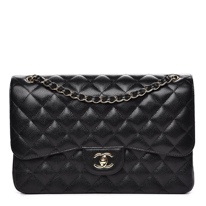 Chanel Caviar Quilted Jumbo Double Flap Black 1 of 11