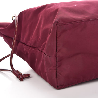 Prada Tessuto Nylon Saffiano Tote Wine 10 of 12