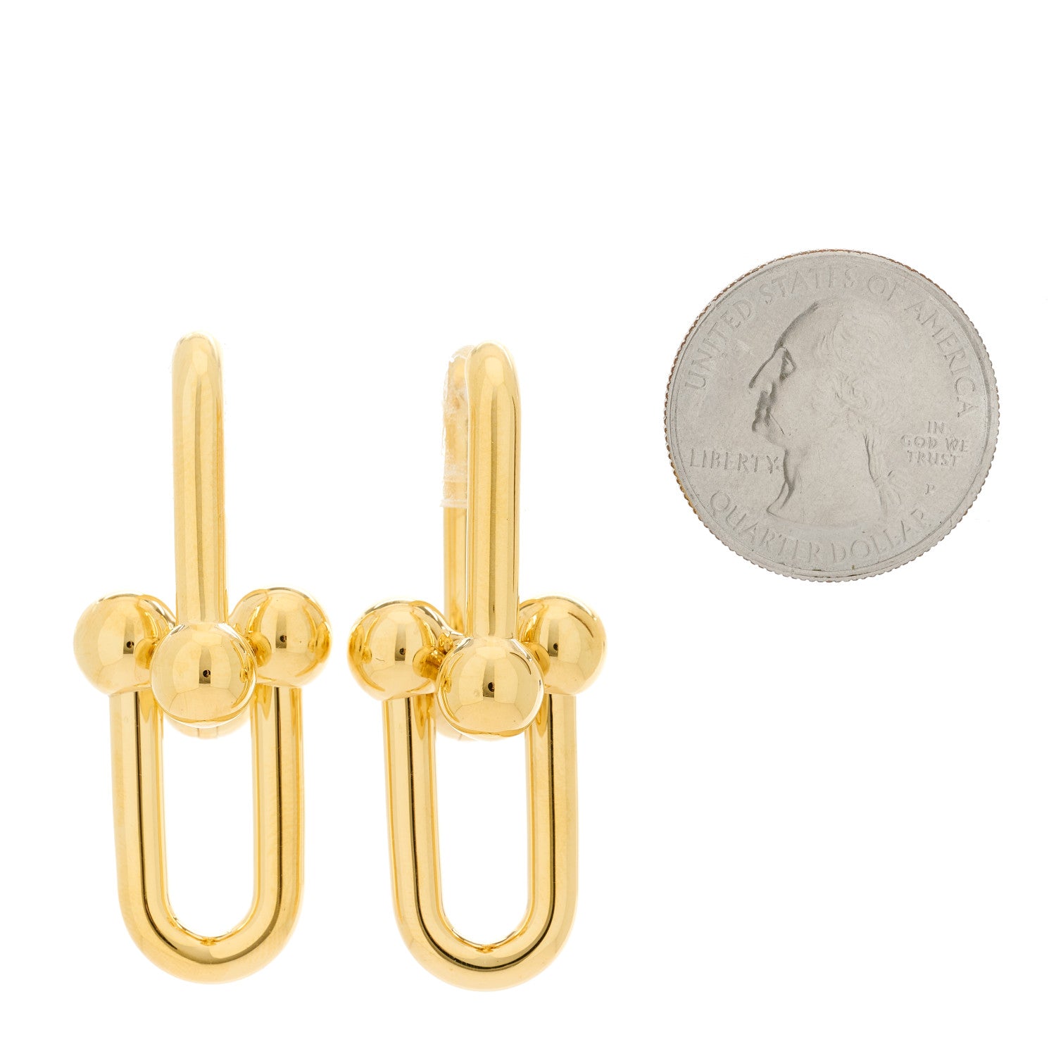 Tiffany 18K Yellow Gold Extra Large HardWear Link Earrings 2 of 4
