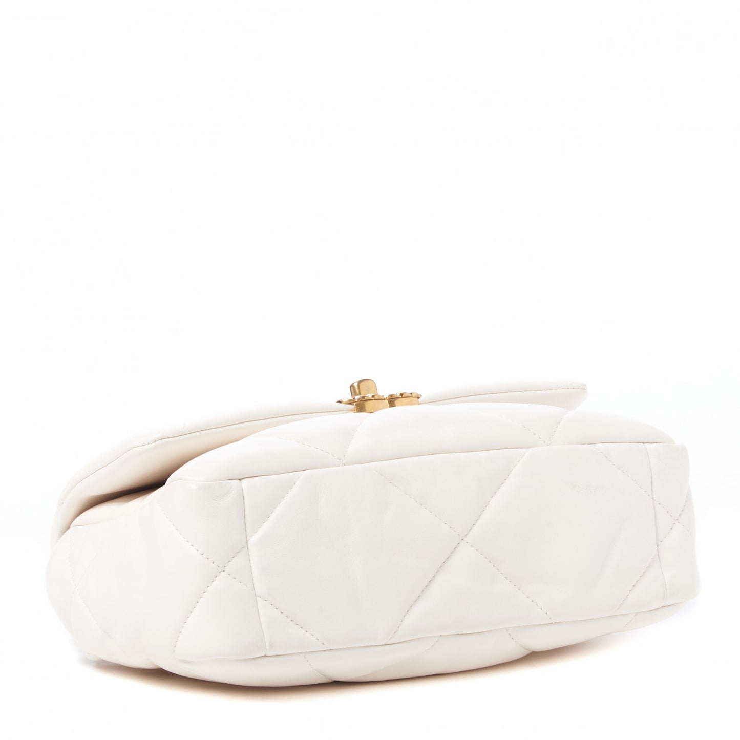 Lambskin Quilted Medium Chanel 19 Flap White